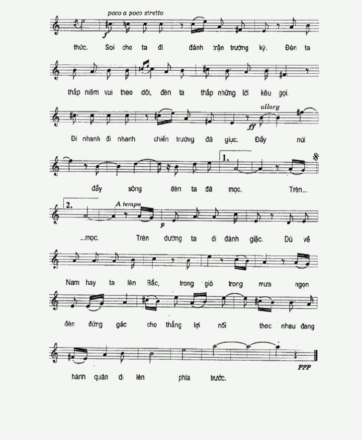 Sheet nhạc Ngọn Đèn Đứng Gác 2